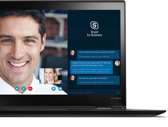 X1 Carbon поддерживает корпоративное решение Skype for Business